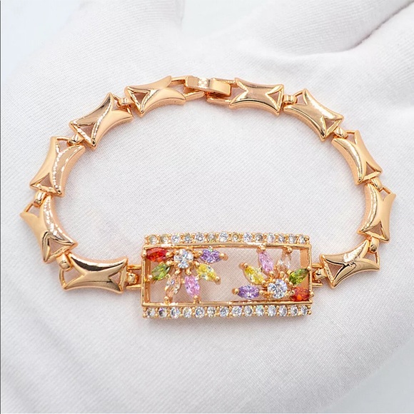Jewelry - New gold multi color tennis bracelet
